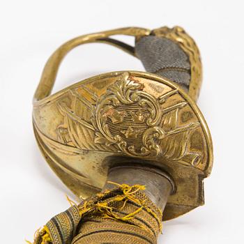 Sapeli, ruotsalainen, upseerille, 1870-luku.