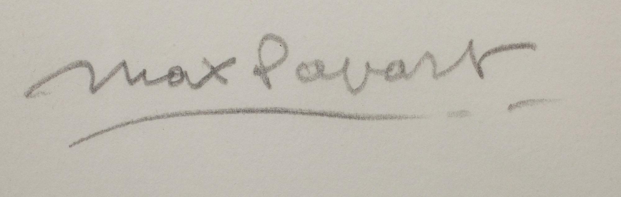 MAX PAPART, collage och krita, signerad.