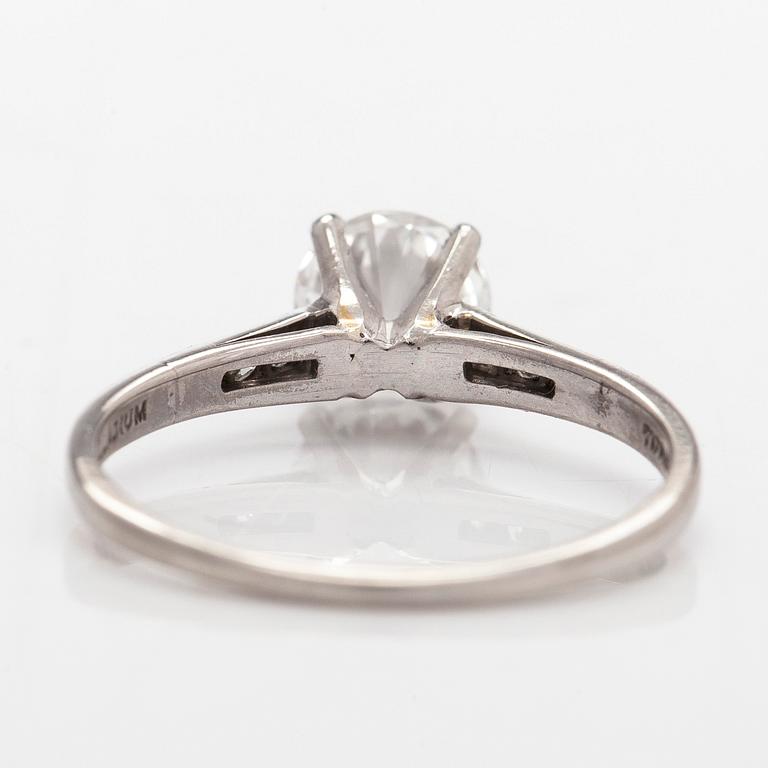 Tiffany & Co, ring, palladium med briljantslipade diamanter.