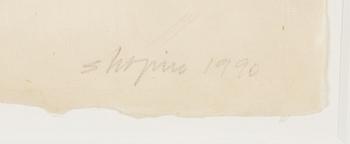 Joel Shapiro, woodcut in colours, 1990, signed 18/40.