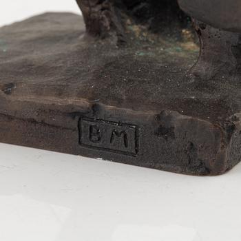 Bror Marklund, sculpture, bronze, signed BM, height 26.5 cm.