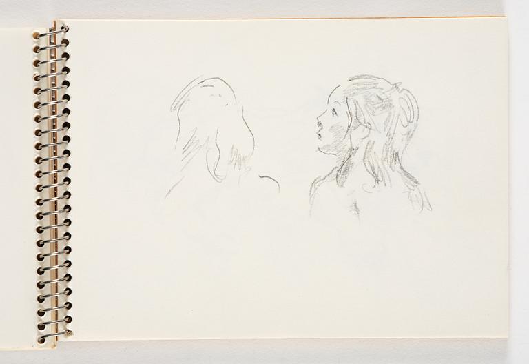 Lotte Laserstein, 4 skissböcker med blyertsteckningar.