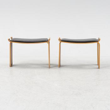 Sven Kai Larsen, a pair of rosewood veneered 'Museum-pallen' stools, 1960's/70's.