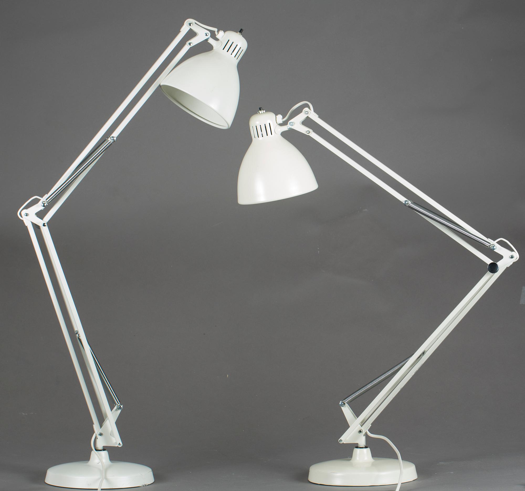 BORDSLAMPOR, ett par,  "L1", Jac Jacobsen, Luxo. 1900-talets andra hälft.