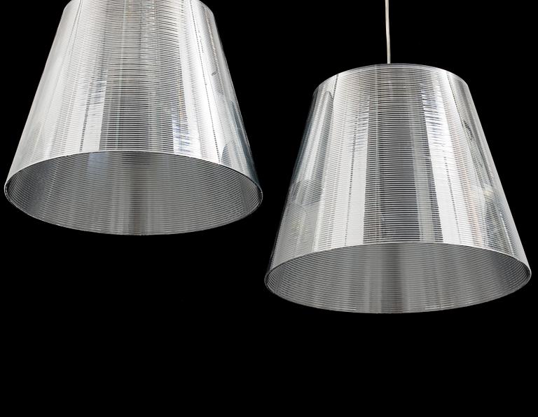 PHILIPPE STARCK, a pair of "K Tribe S2" ceiling lights by Flos.