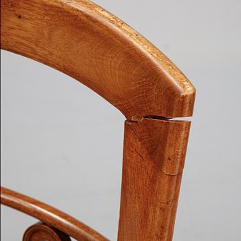 A set of six Empire chairs, first half of the 19th century.