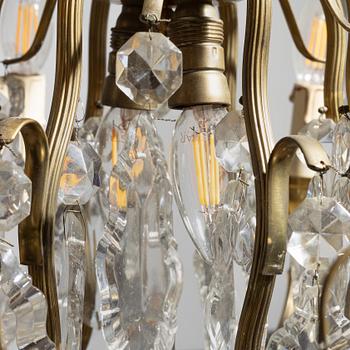 A chandelier, Rococo style, mid-20th century.