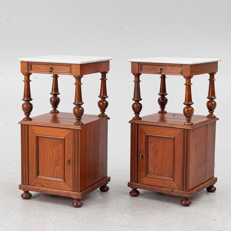 A pair of bedside tables, second half of the 19th century.