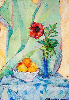 Einar Forseth, Still life with fruit bowl.