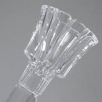LJUSSTAKAR, 3 st, glas, Gunnar Cyrén, Orrefors, signerade och numrerade, 1900-talets slut.