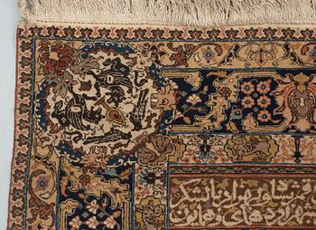 SEMI-ANTIQUE TABRIZ FIGURAL. 191 x 137 cm.