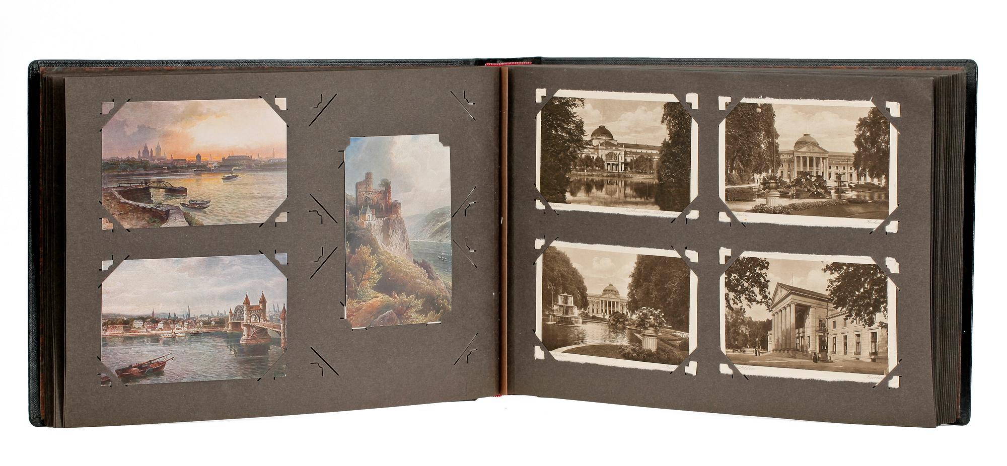 BREVKORTSALBUM, ca 260 vykort, slutet 1800/början 1900.