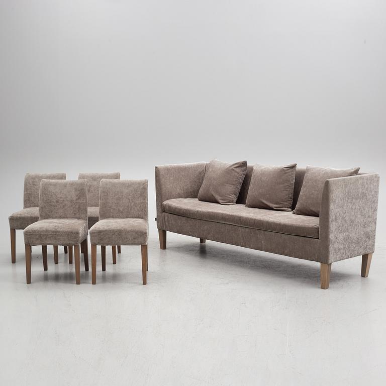 A sofa and four dining chairs, Ygg & Lyng, Norway.