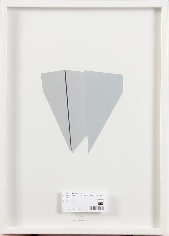 MAGNUS, CARL. Färglitografi, sign o dat -86. Nr 11/75.