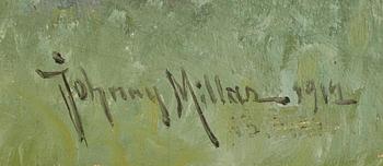 JOHNNY MILLAR, olja på duk, signerad och daterad 1912.