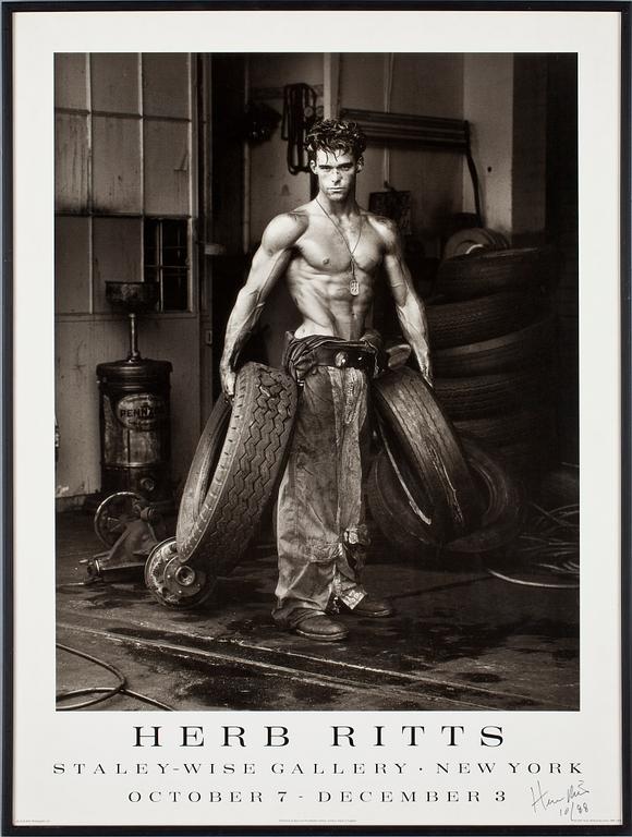 HERB RITTS, affisch, sign och dat, utställning New York 1988.