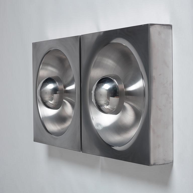 Verner Panton, a pair of wall/ceiling lamps, Louis Poulsen, Denmark1960-70's.