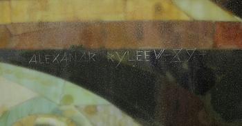 OKÄND KONSTNÄR, installation, glas, Signerad Alexander Kyleev.