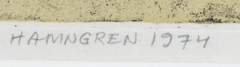 Hans Hamngren, litografi signerad daterad och numrerad 1974 35/310.