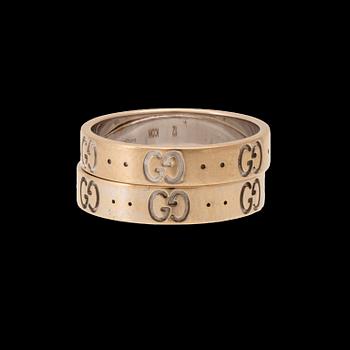 Gucci, ringar ett par "Gucci Icon" 18K vitguld.