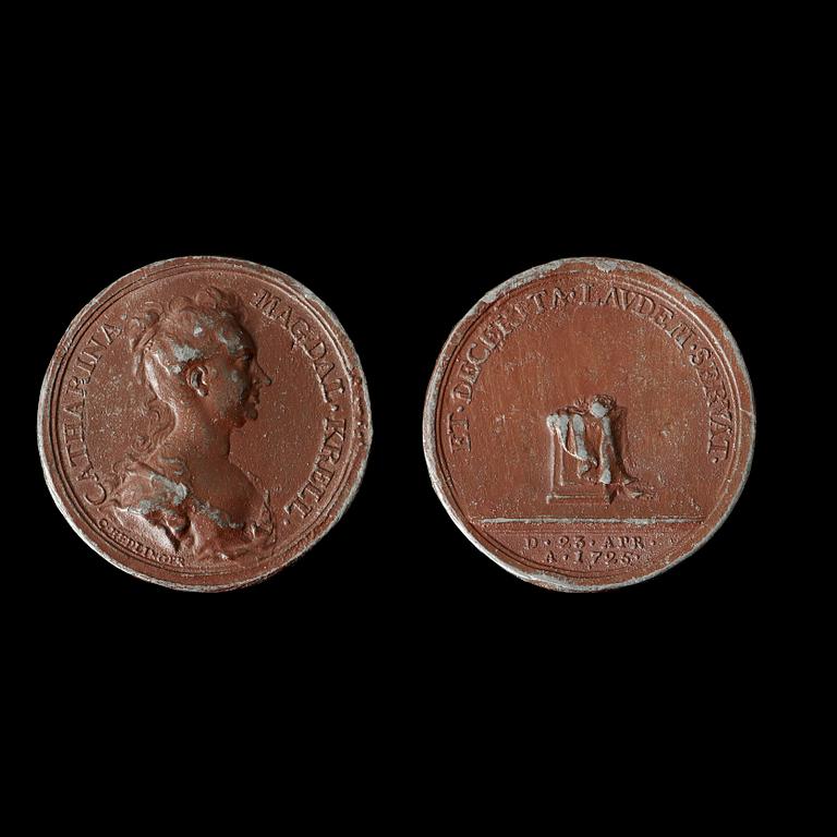 Lot om fyra medaljer: Hedlingers självporträtt,  C M Krell, N von Flüe samt Ph von Stosch.