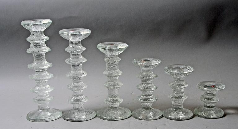 LJUSSTAKAR, 6 st, Iittala, glas.