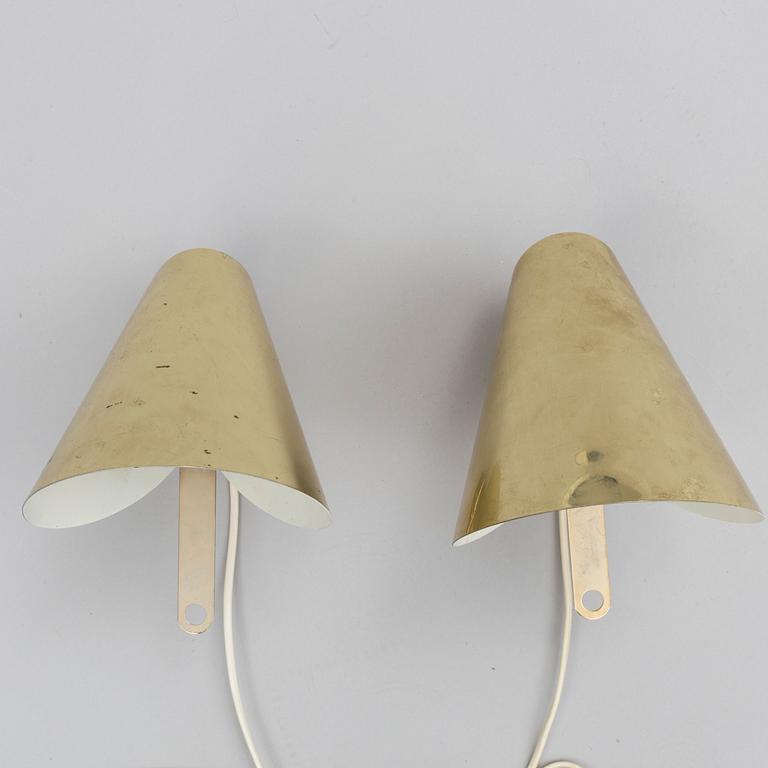 A pair of 1970´s  brass wall lights.