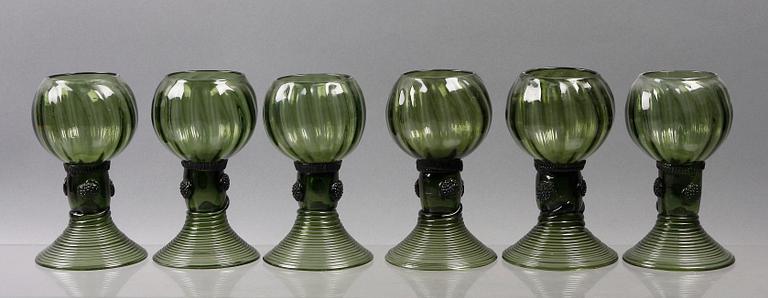 REMMARE, 6 st, glas, 1800/1900-tal.