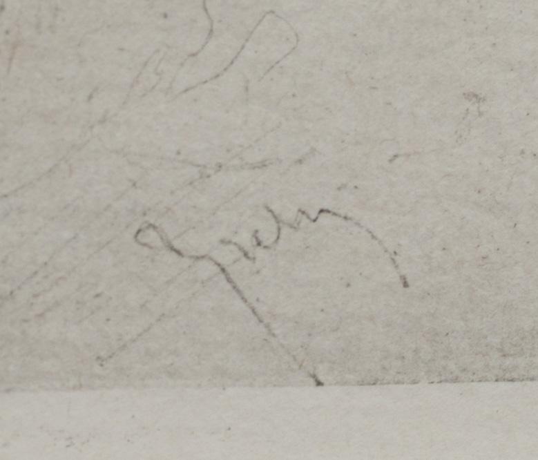 MIKHAIL ALEKSANDROVICH ZICHY, litografi, signerad i trycket.