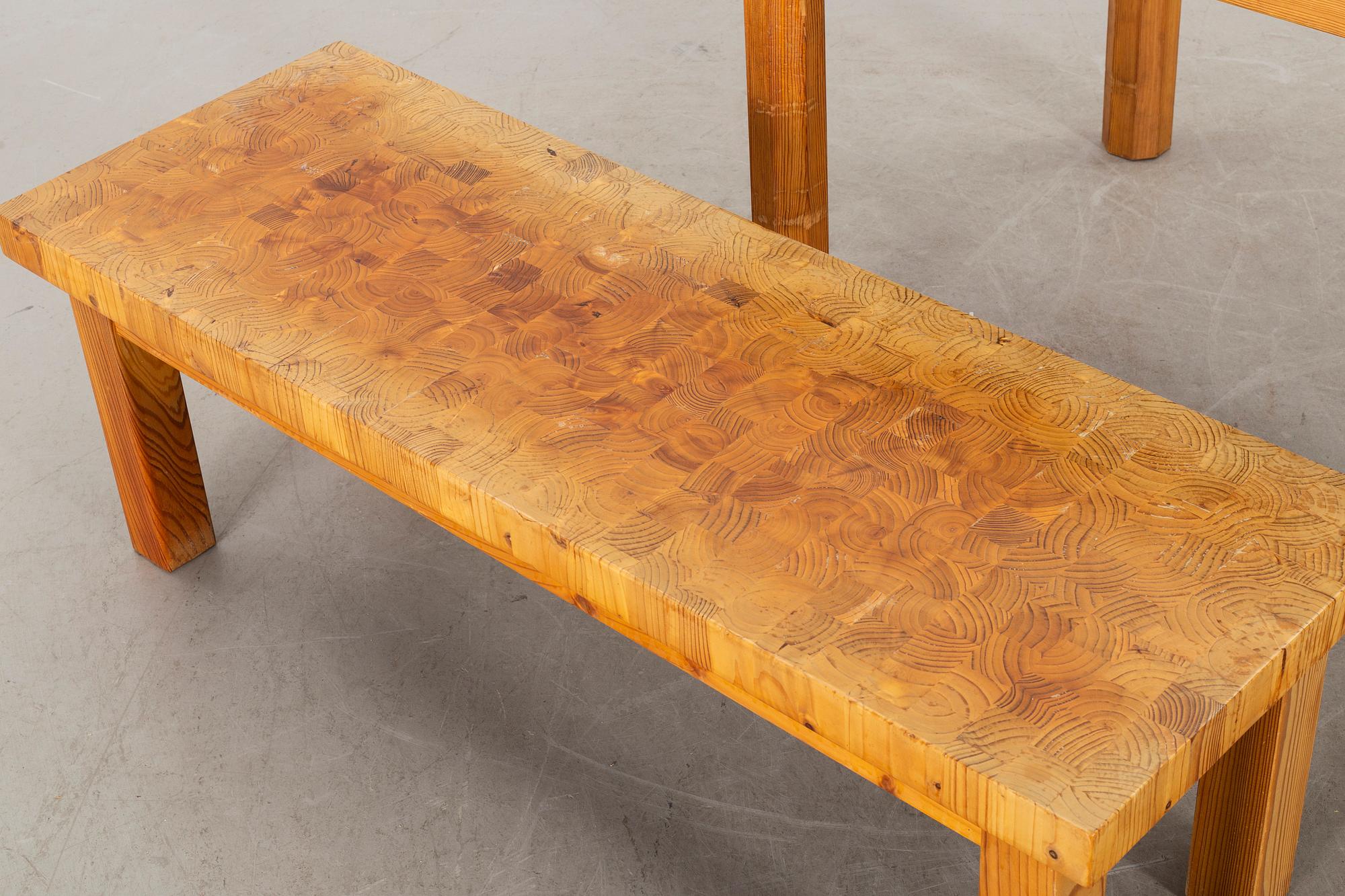 TABLE AND BENCH, Sweden second half of 20th century.