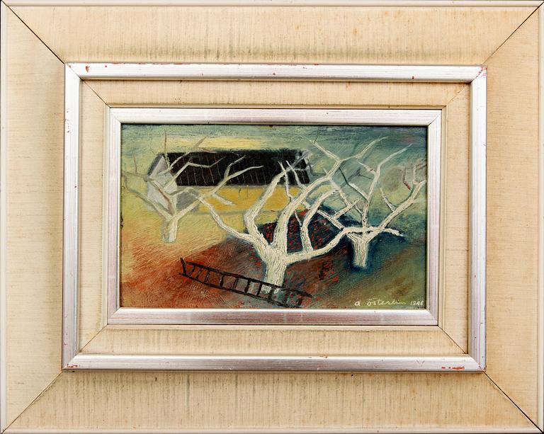 ANDERS ÖSTERLIN, olja på pannå signerad och daterad 1945.