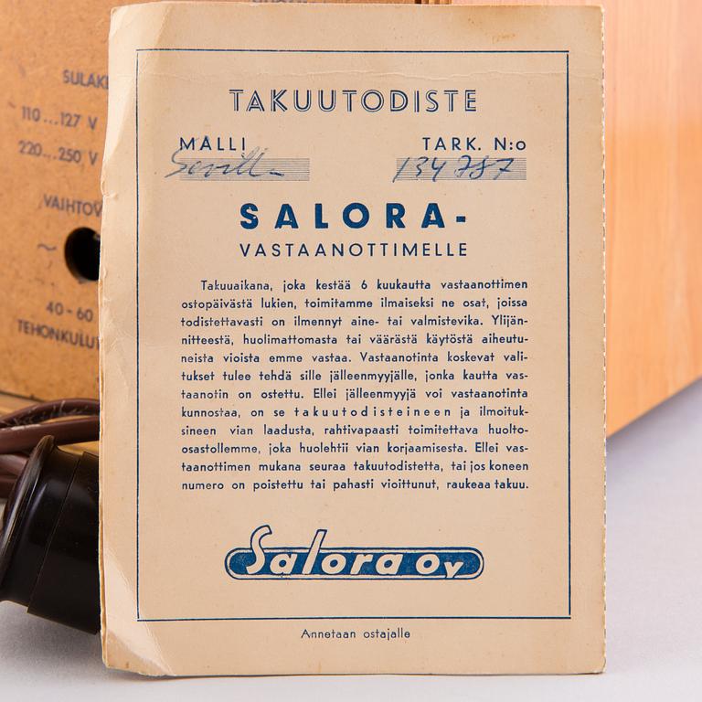 RADIO, Salora 'Sevilla 101', Suomi, 1960-luku.