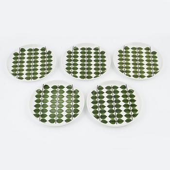 Stig Lindberg, ten 'Berså' plates, Gustavsberg.