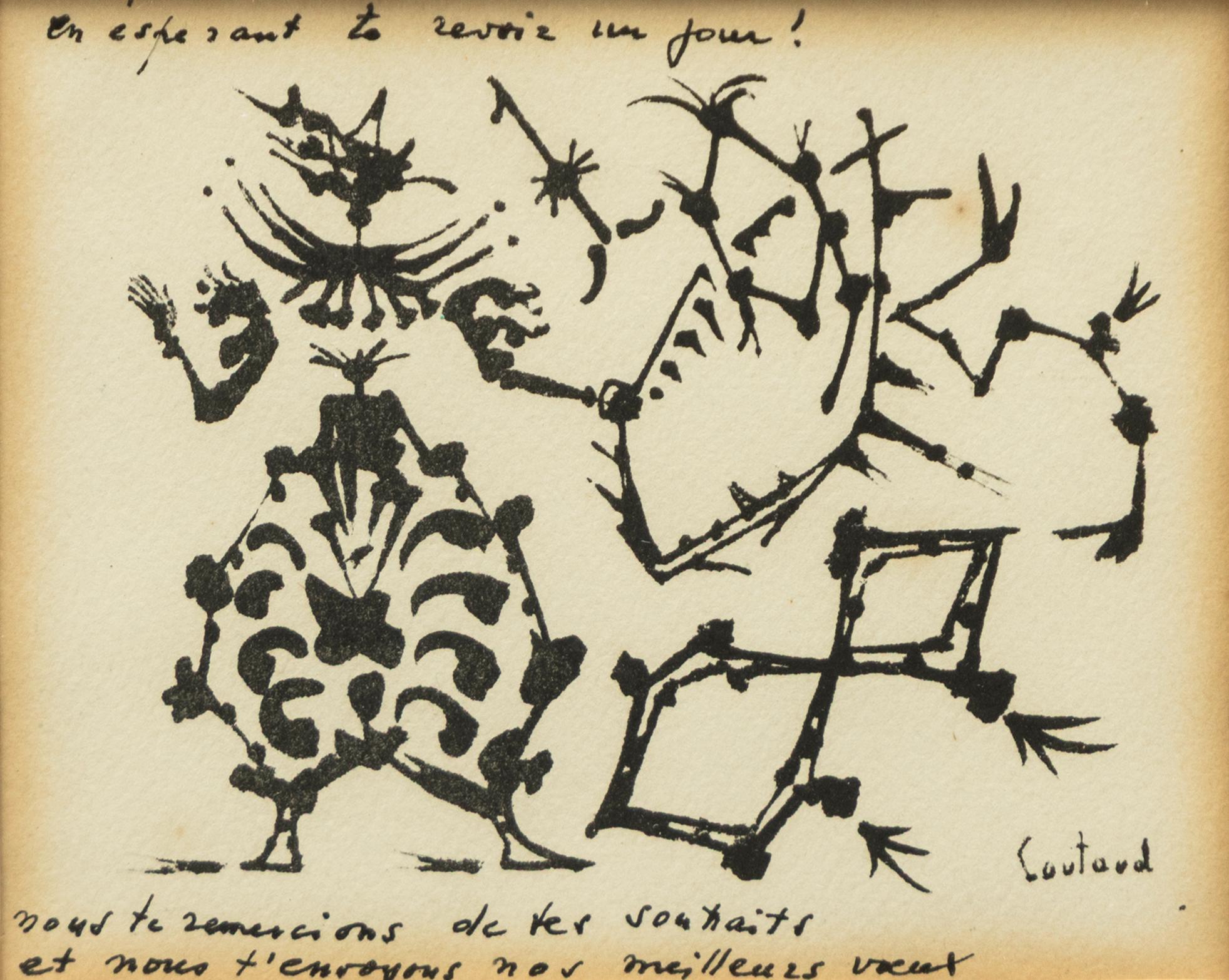 Lucien Coutaud, Figure composition.