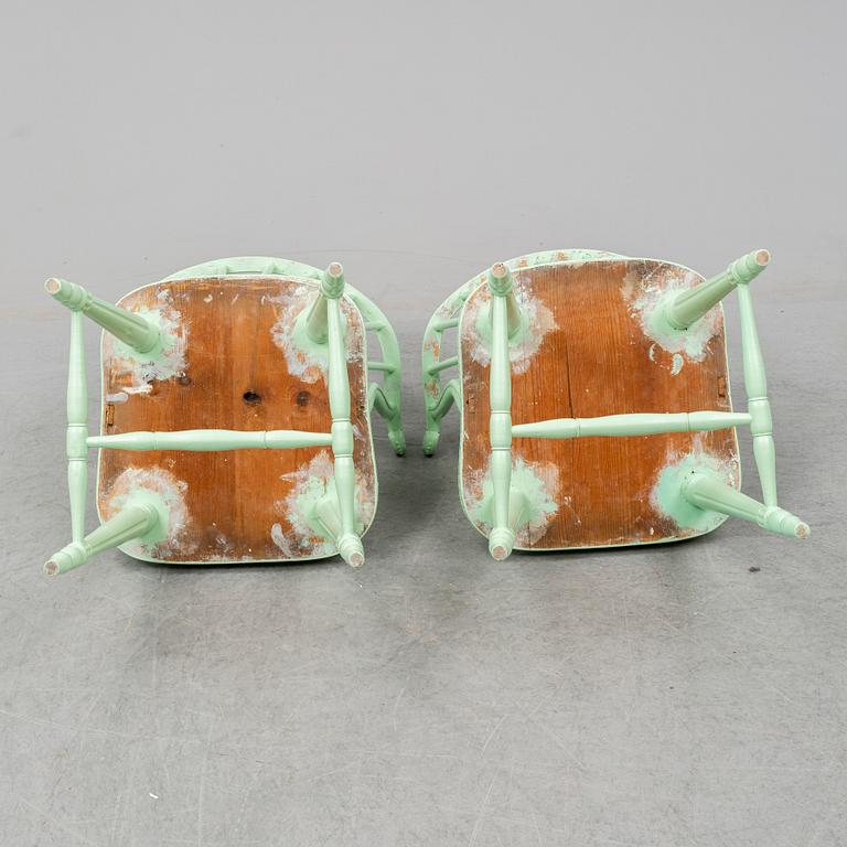 A pair of 19th century armchairs.