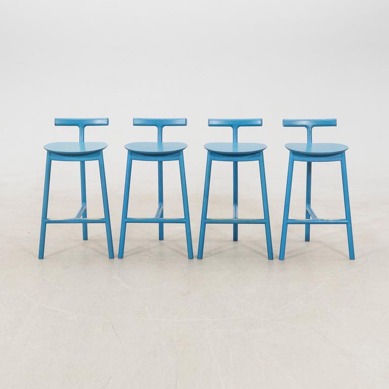 Sam Hecht & Kim Colin bar stools 4 pcs "Radice" for Mattiazzi Italy 21st century.