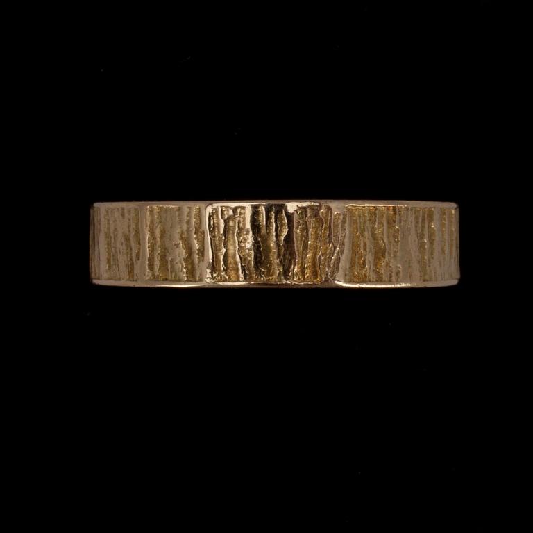 RING, guld 18K, design Björn Weckström Lapponia, Helsingfors 1968. Vikt 5,2 g.