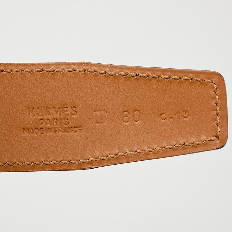 HERMÈS, belt without buckle.