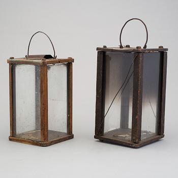 Two lantern, 1700-/1800s.