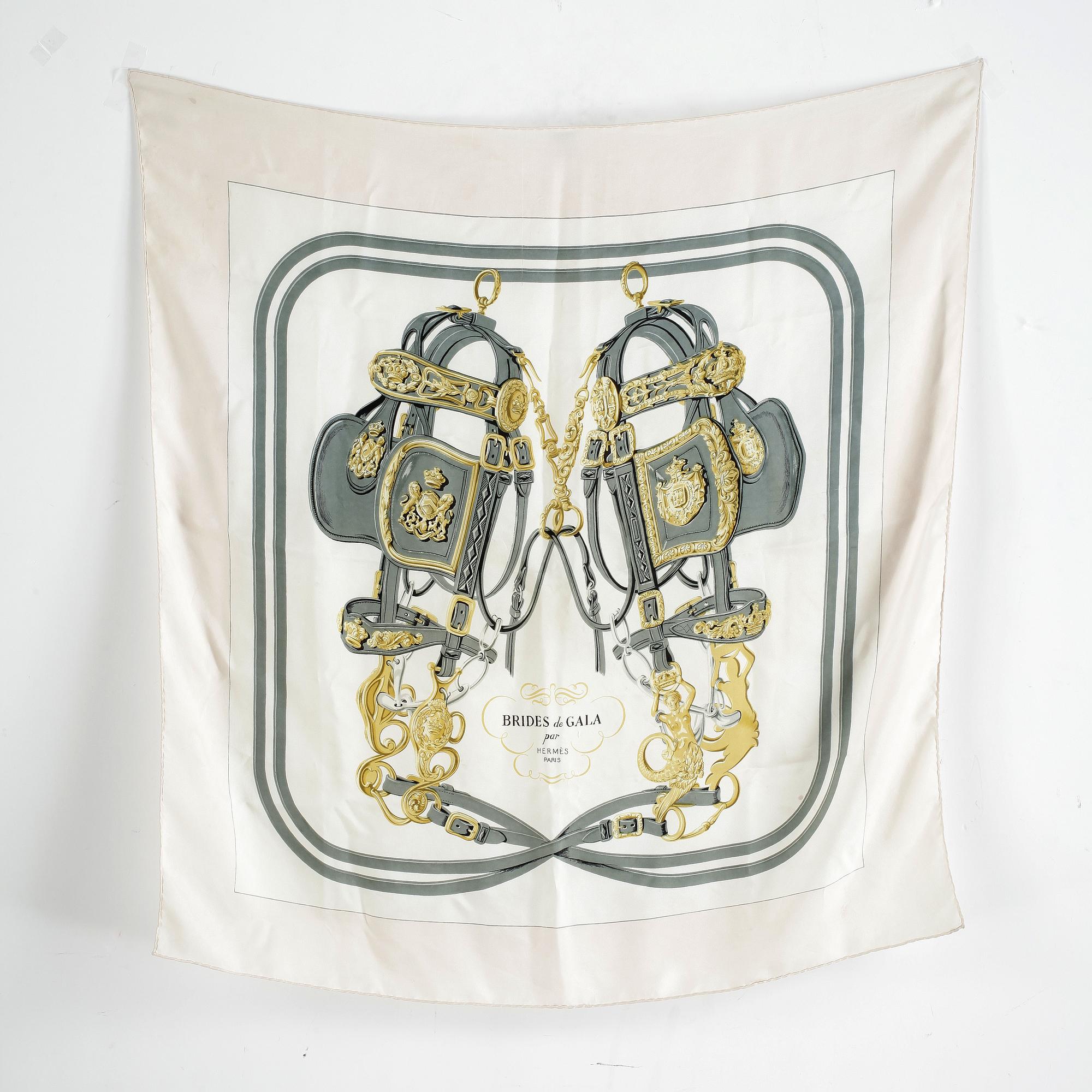 SCARF, siden, "Brides de Gala", Grykar Carre, Hermés, Paris, komponerad 1957.