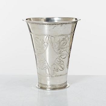 A Swedish silver beaker, mark of Petter Röding, Varberg 1752.
