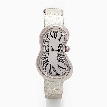 Exaequo, Soft watch, 40 x 25 mm, wristwatch, white base metal, quartz.