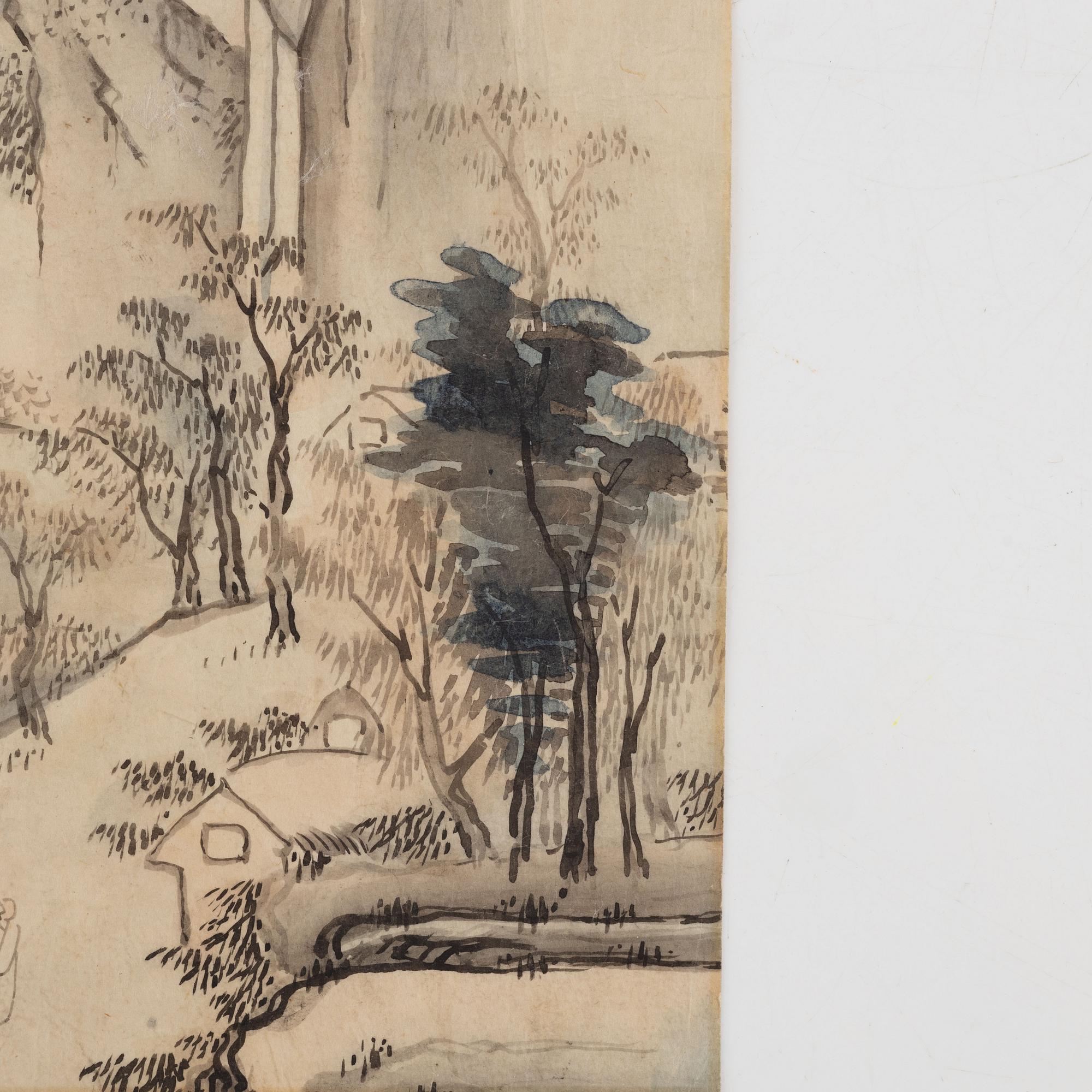 Unidentified artist, Mountainscape, Qing dynasty.