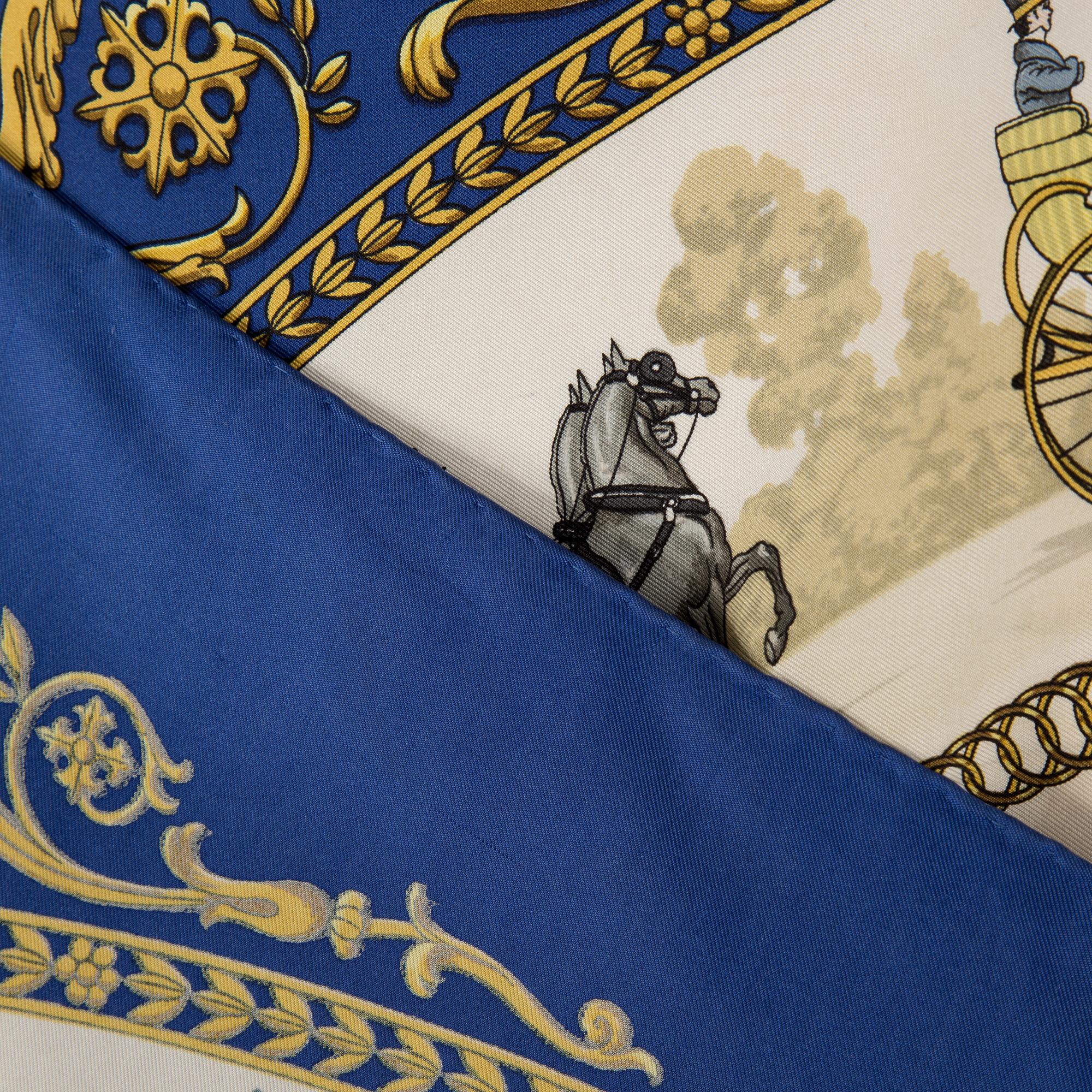 A silkscarf by Hermès, "La Promenade de Longchamps".