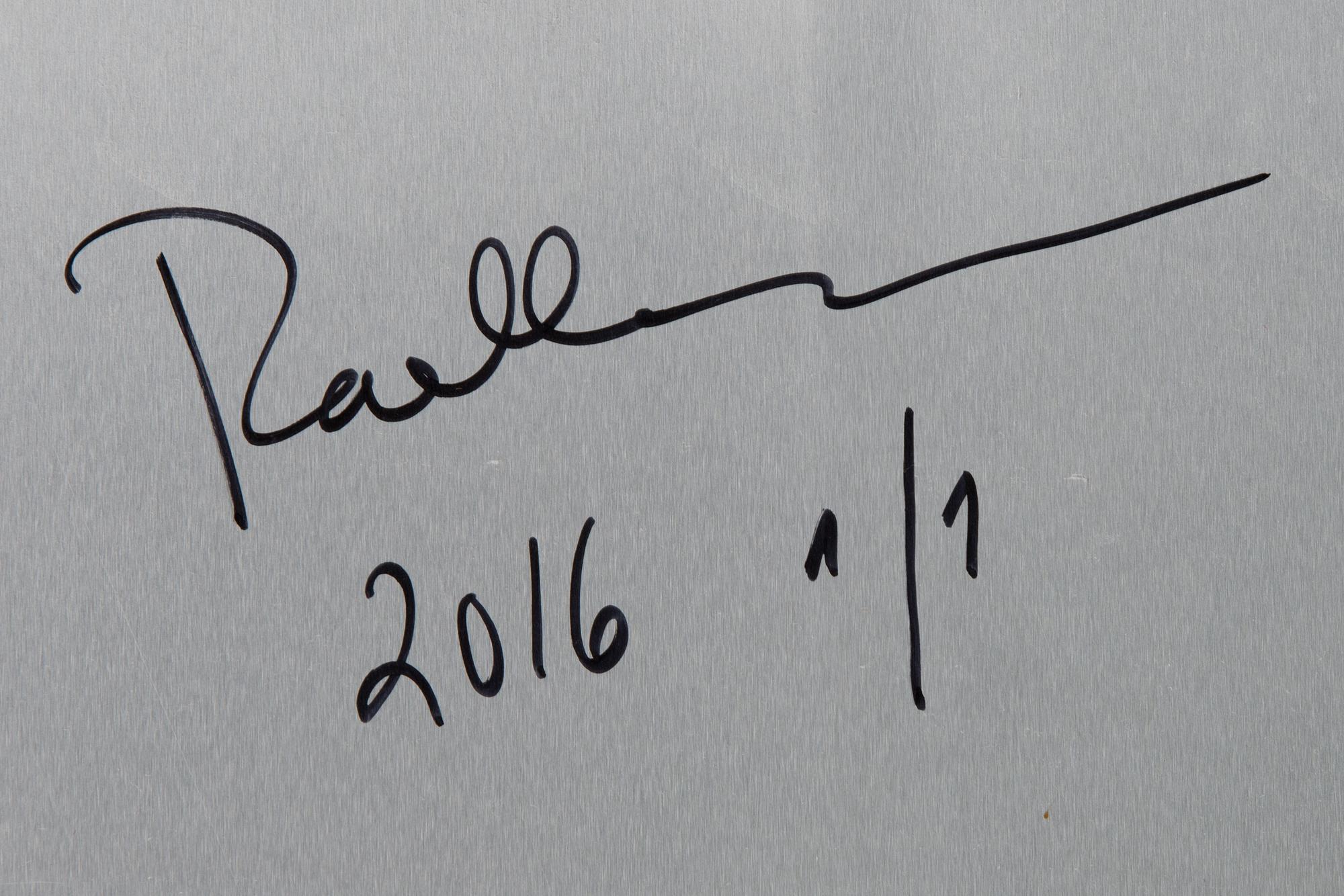PAOLA SUHONEN, colour print on aluminium, a tergo signed and dated 2016, numbered 1/1.