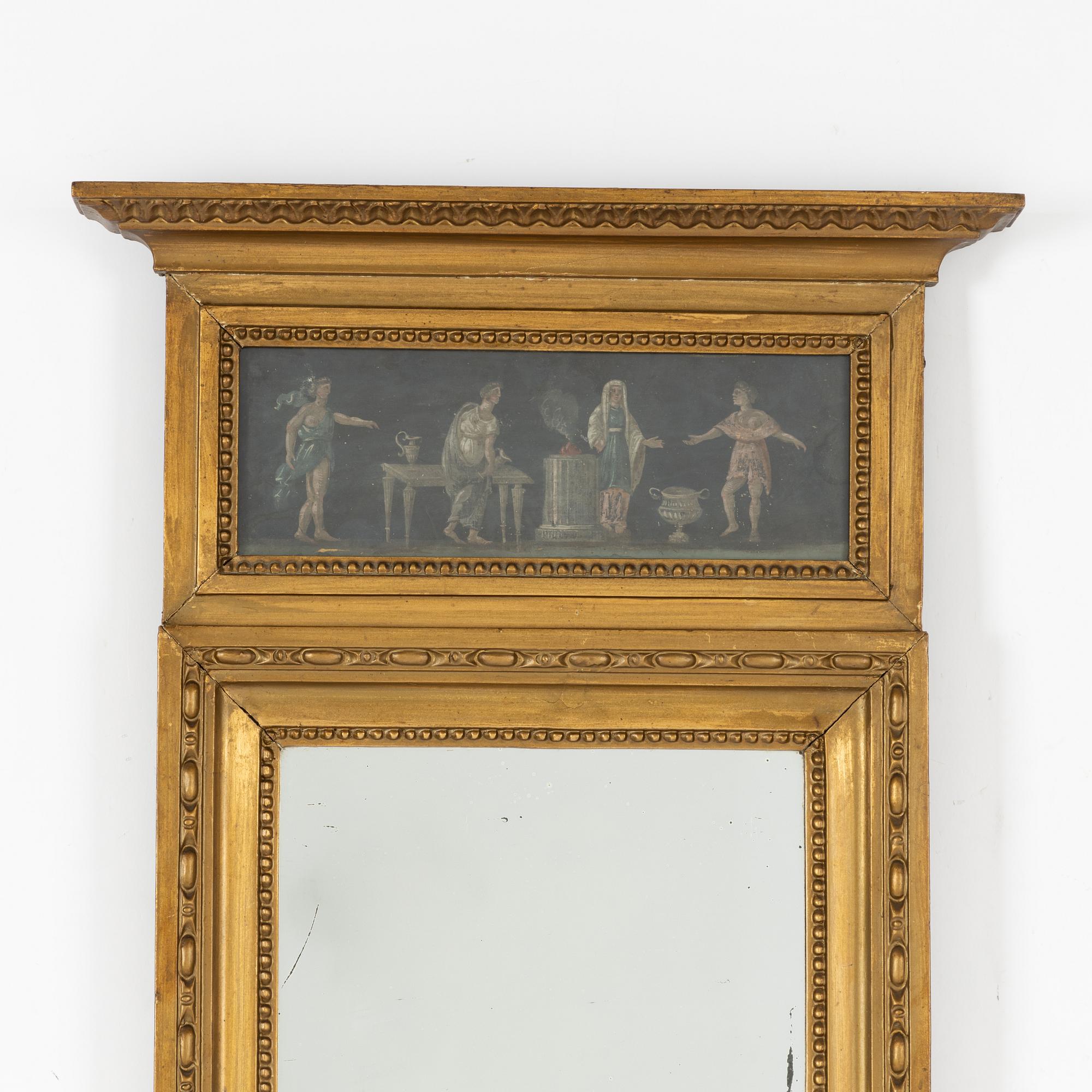 A late Gustavian mirror, around the year 1800.
