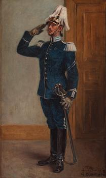 809. Gustaf Cederström, 'Hästgardeskorpral' (Calvalry officer).