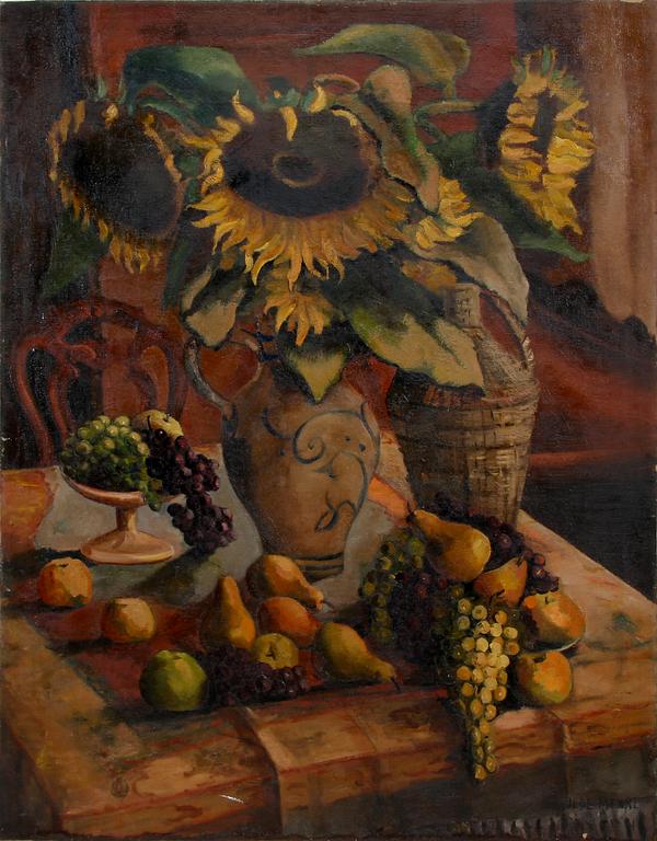 OKÄND KONSTNÄR, olja på duk, Belgien, sign N. de Merke, 1900-talets första hälft.