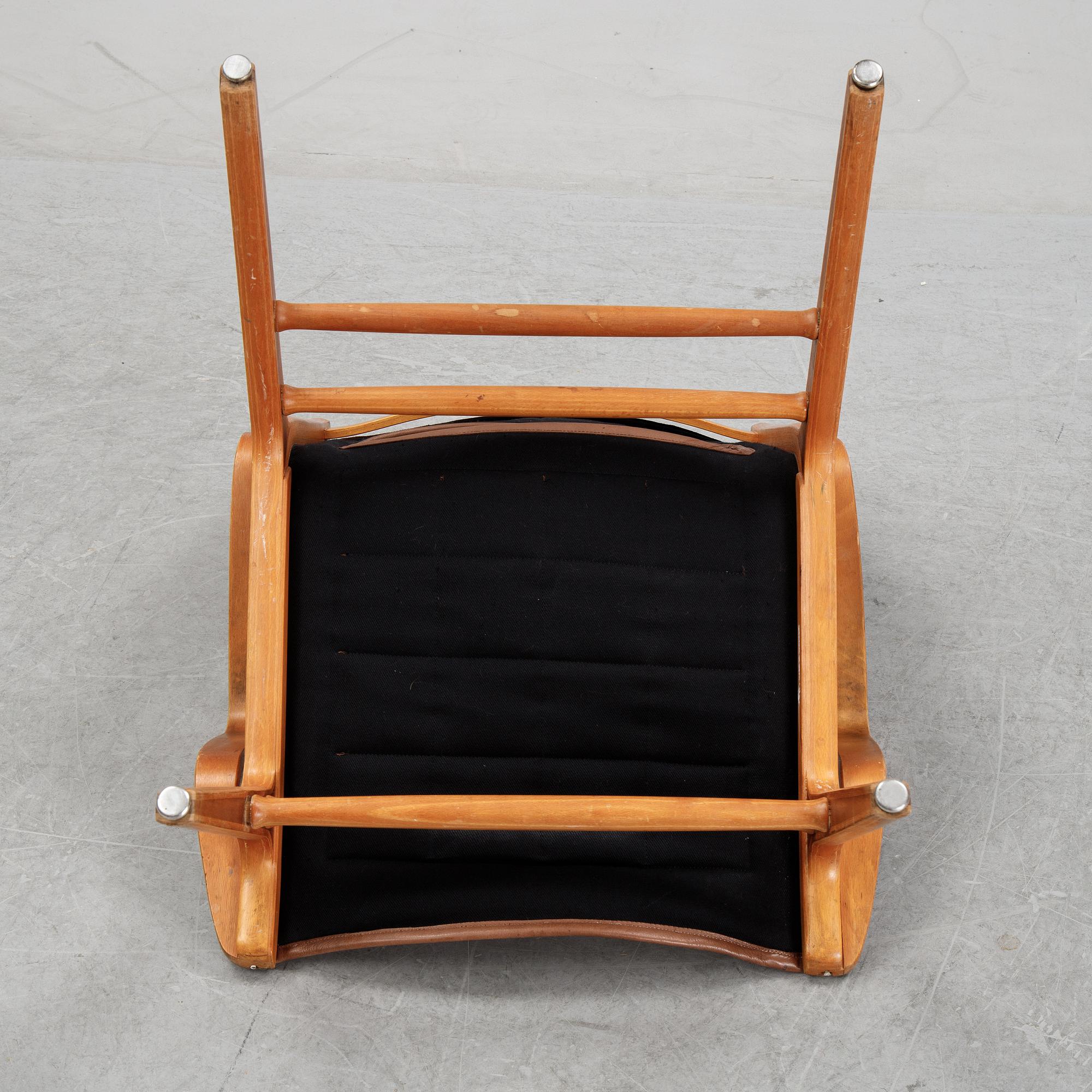 Peter Hvidt & Orla Mølgaard Nielsen, karmstol model "AX-6060" för Fritz Hansen, Danmark 1960-tal.