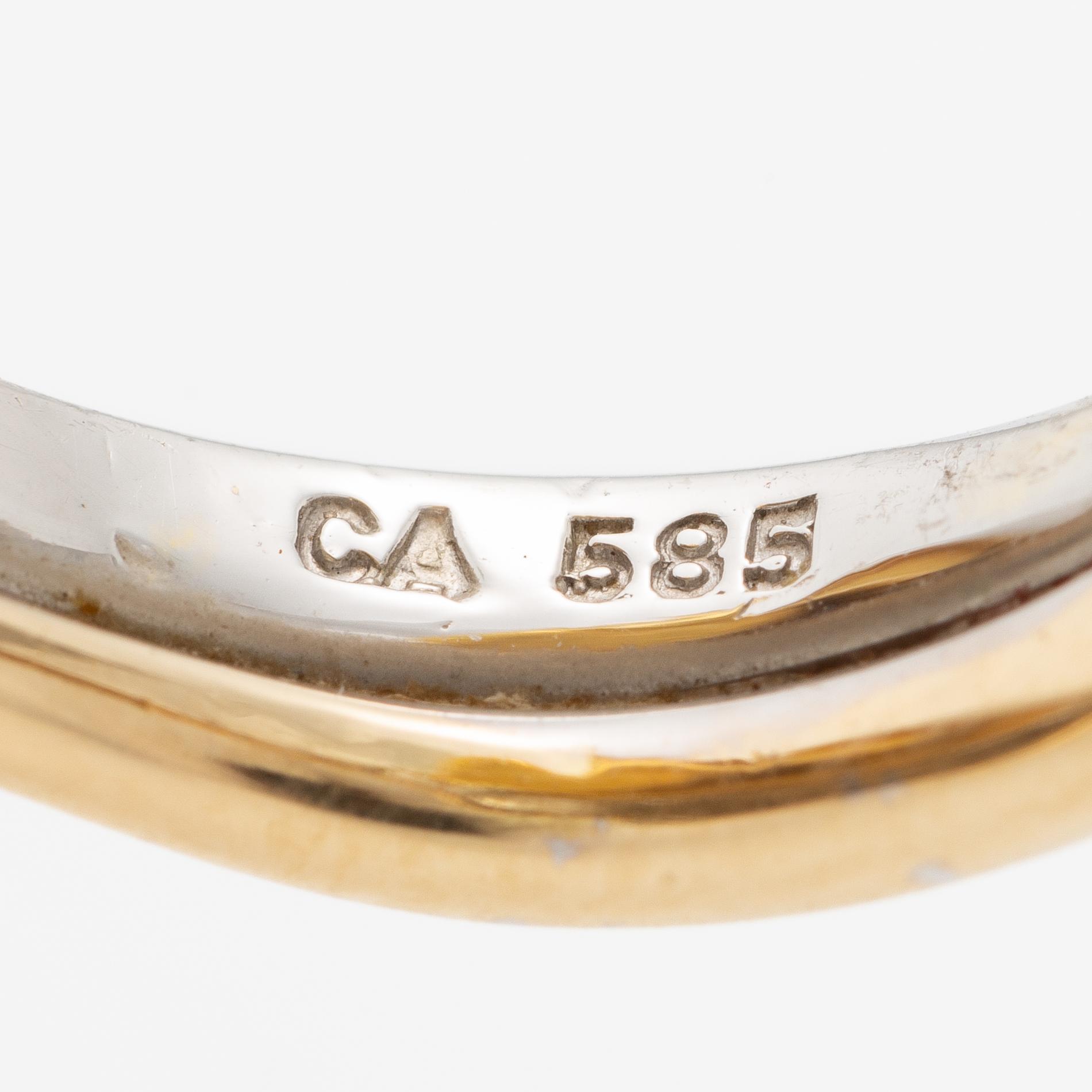 C Antonsen ring 14K guld och vitguld med runda briljantslipade diamanter.